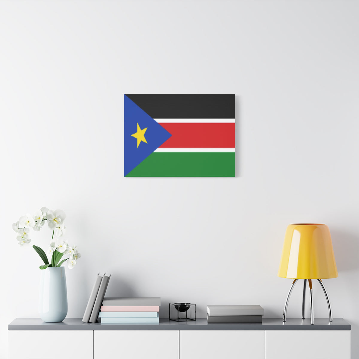 South Sudan Country Flag Canvas Vibrant Wall Art Unframed Home Decor-Express Your Love Gifts