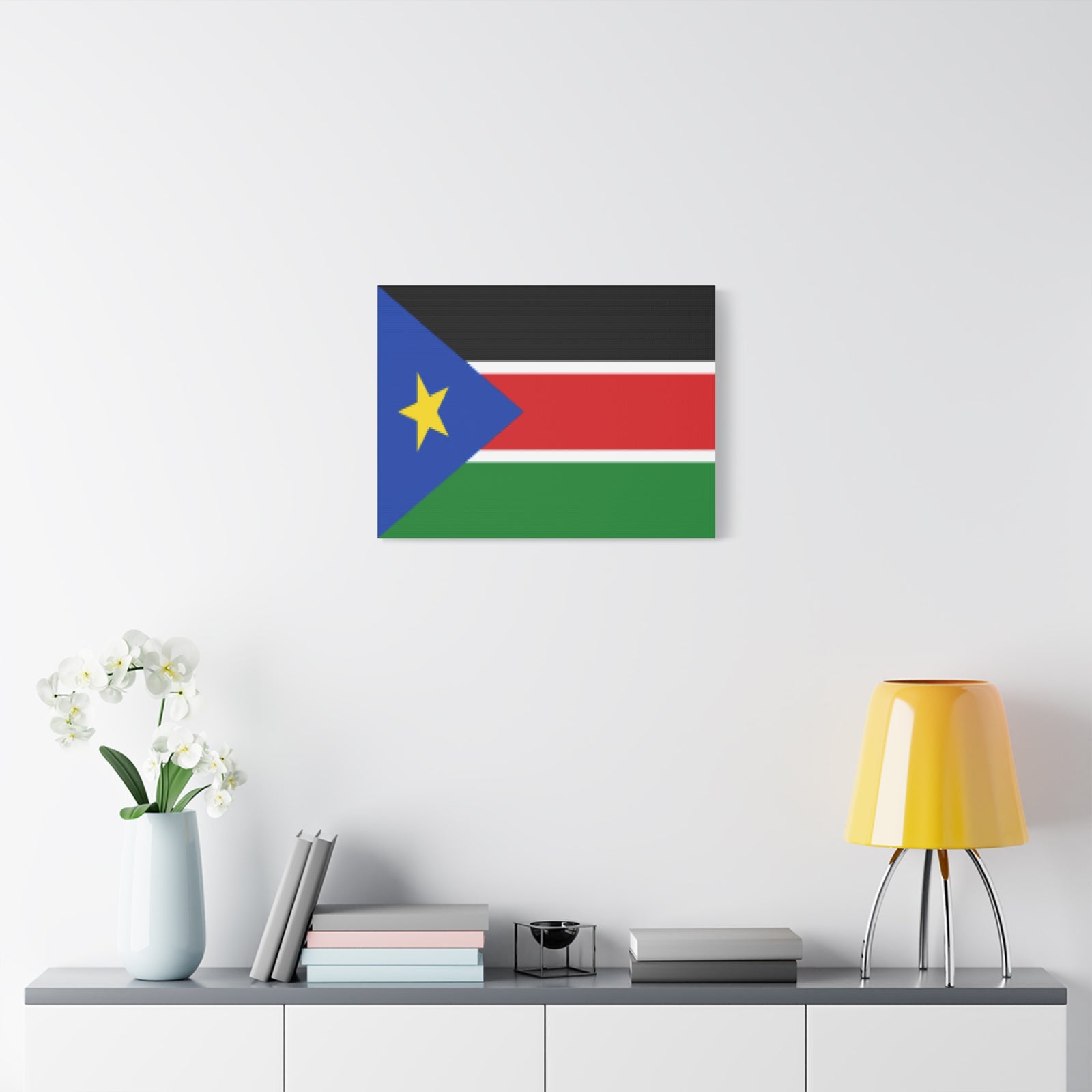 South Sudan Country Flag Canvas Vibrant Wall Art Unframed Home Decor-Express Your Love Gifts