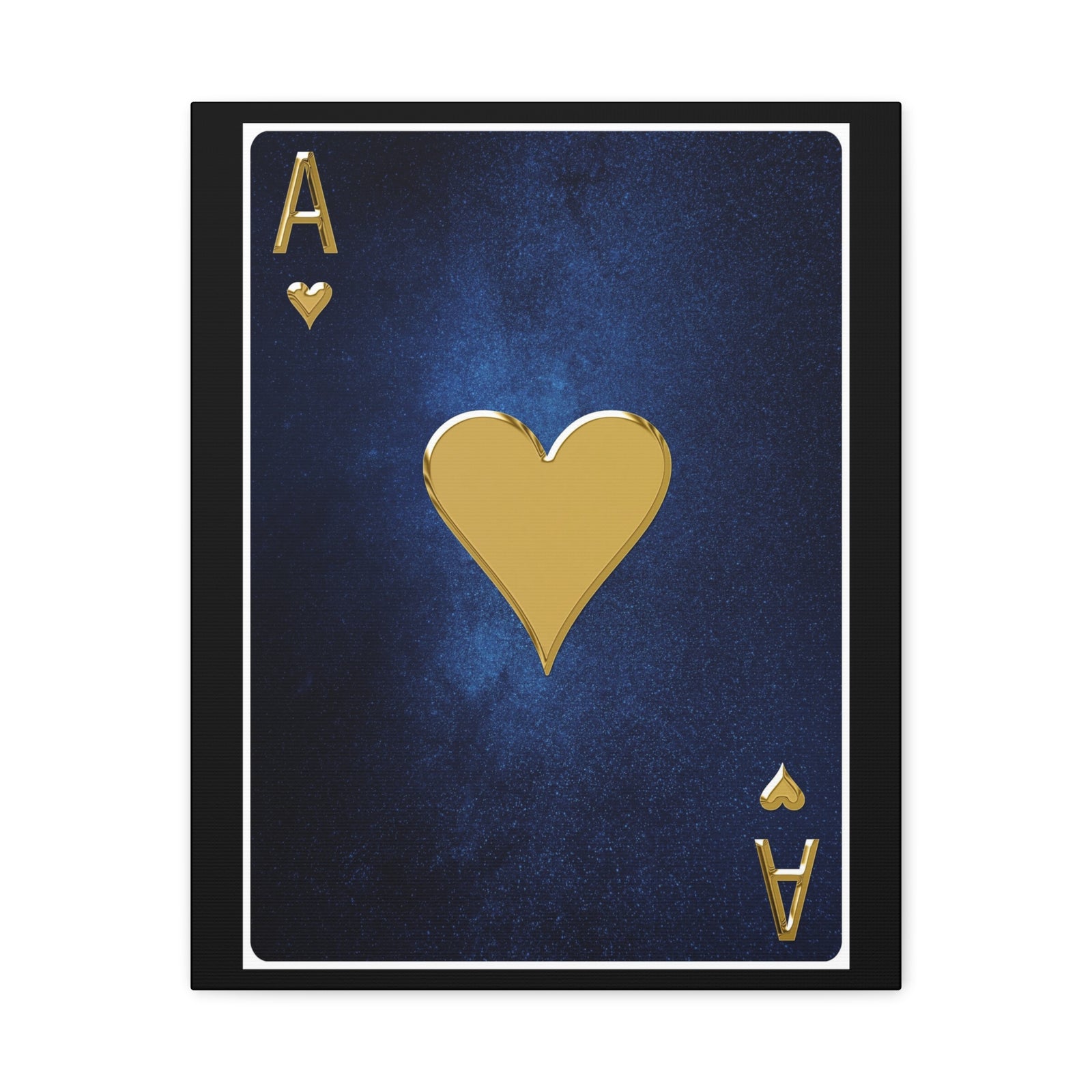 Ace Of Hearts Space Background Playing Card Canvas Wall Art for Home Decor Ready-to-Hang-Express Your Love Gifts