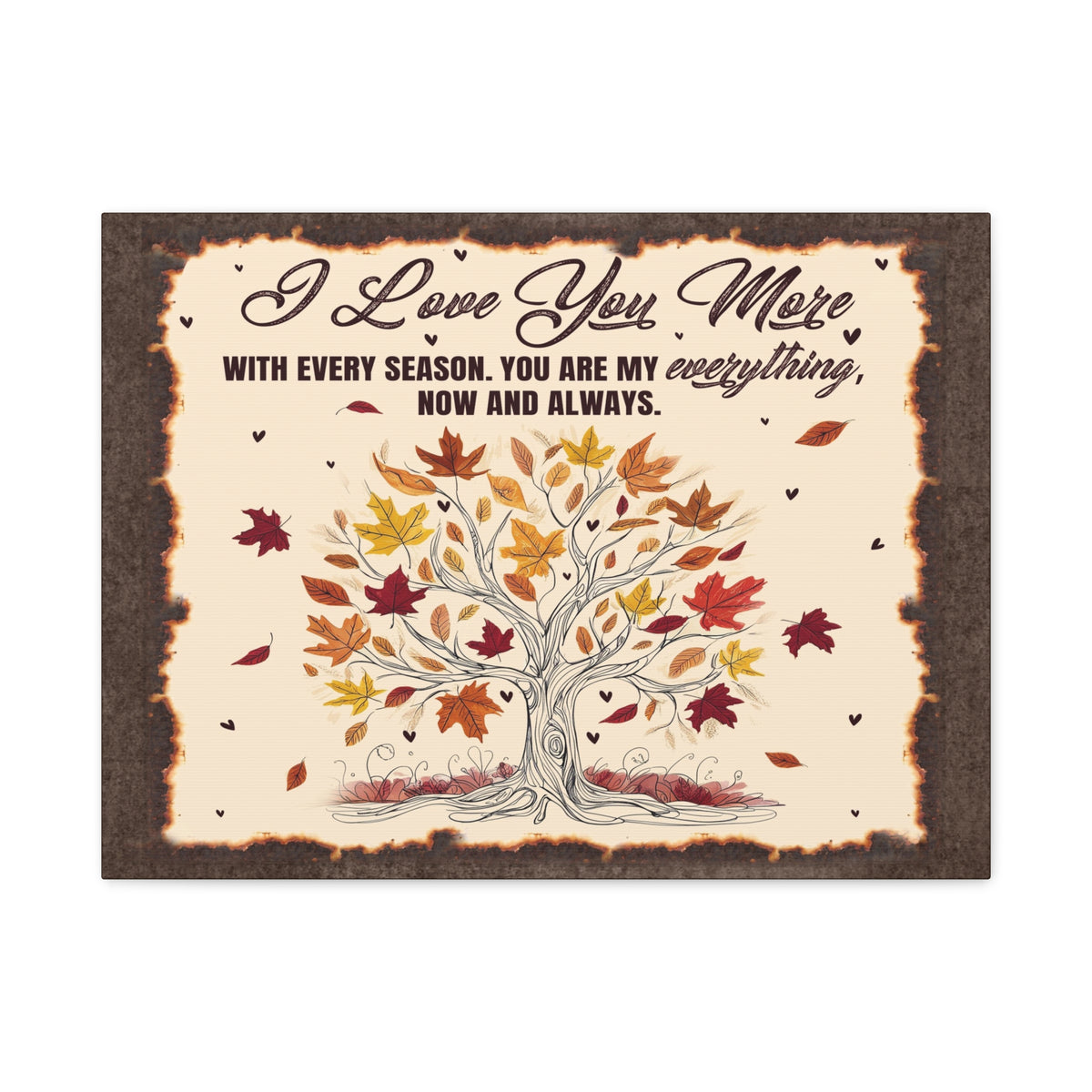 To My Wife I Love You More - Seasonal Tree of Love Canvas Wall Art - Heartfelt Gift for Every Season-Express Your Love Gifts