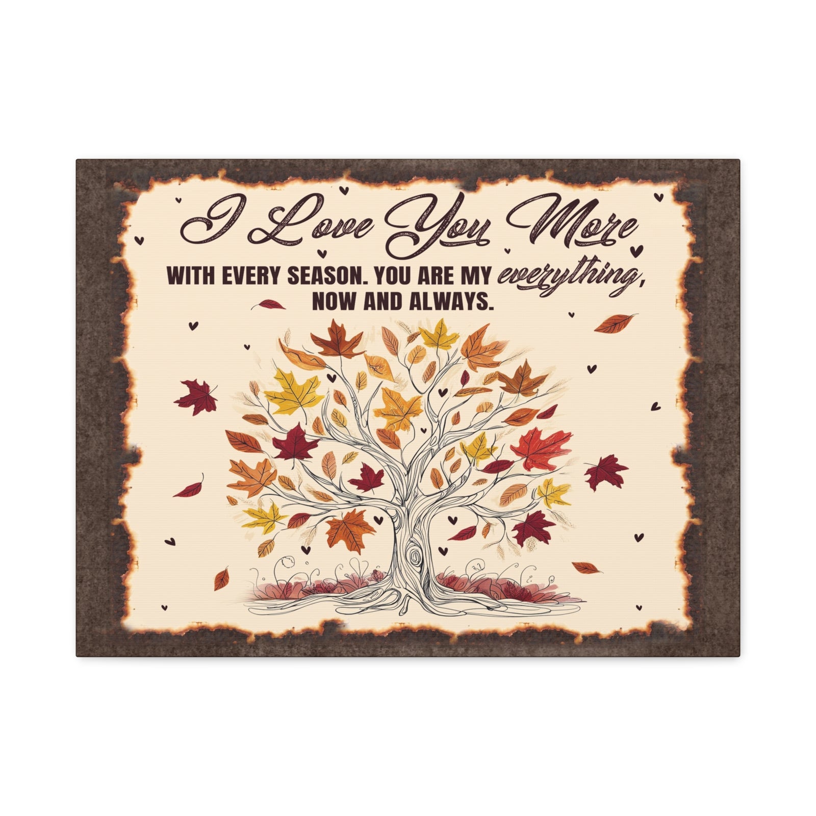 To My Wife I Love You More - Seasonal Tree of Love Canvas Wall Art - Heartfelt Gift for Every Season-Express Your Love Gifts