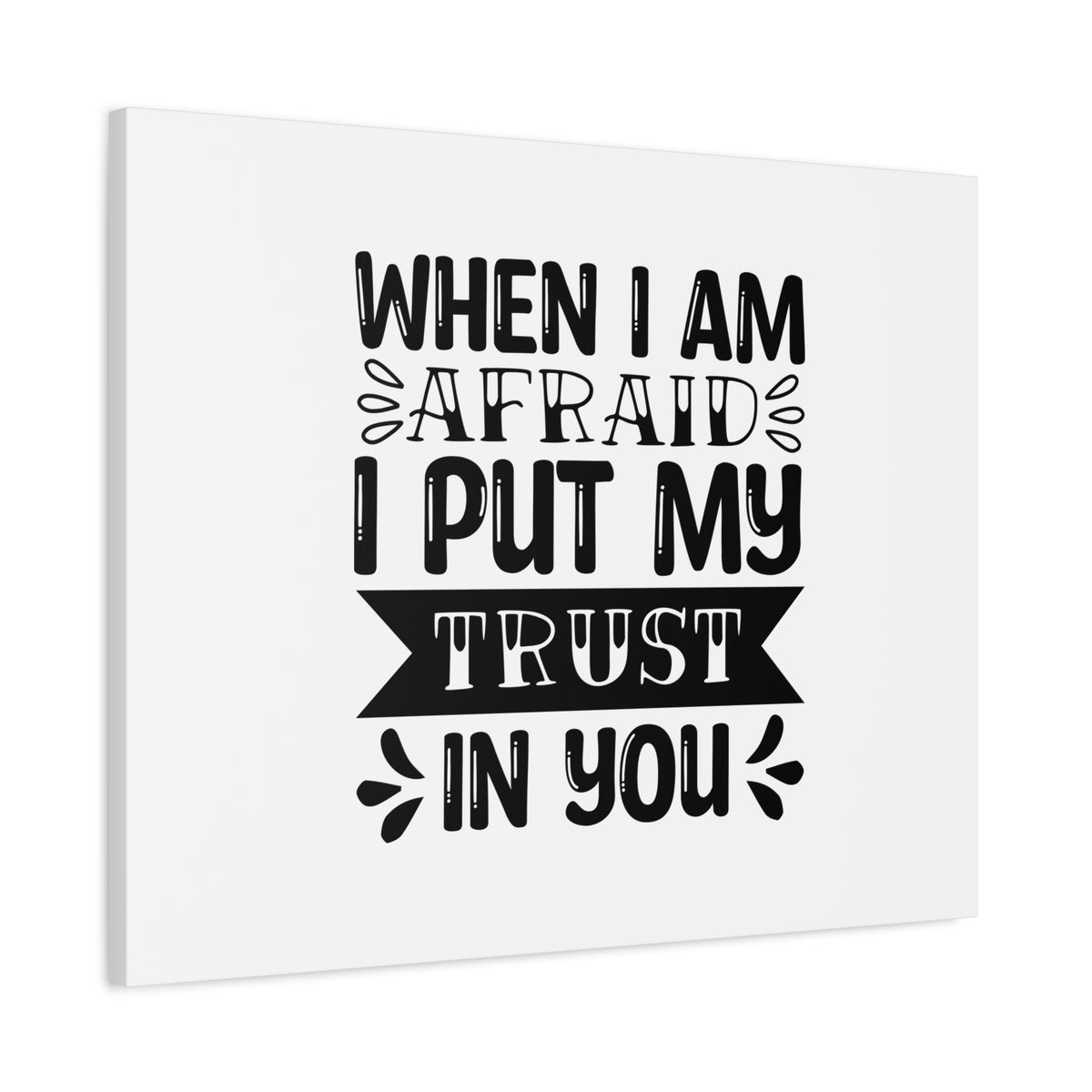 Scripture Canvas I Put My Trust In You Psalm 56:4 Christian Wall Art Bible Verse Print Ready to Hang-Express Your Love Gifts