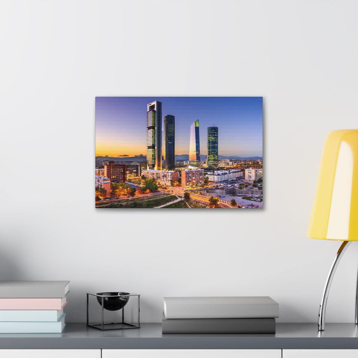 Madrid Night Skyline Canvas Artwork High-Quality Breathtaking Stunning Cityscape for Home Decor Ready to Hang-Express Your Love Gifts