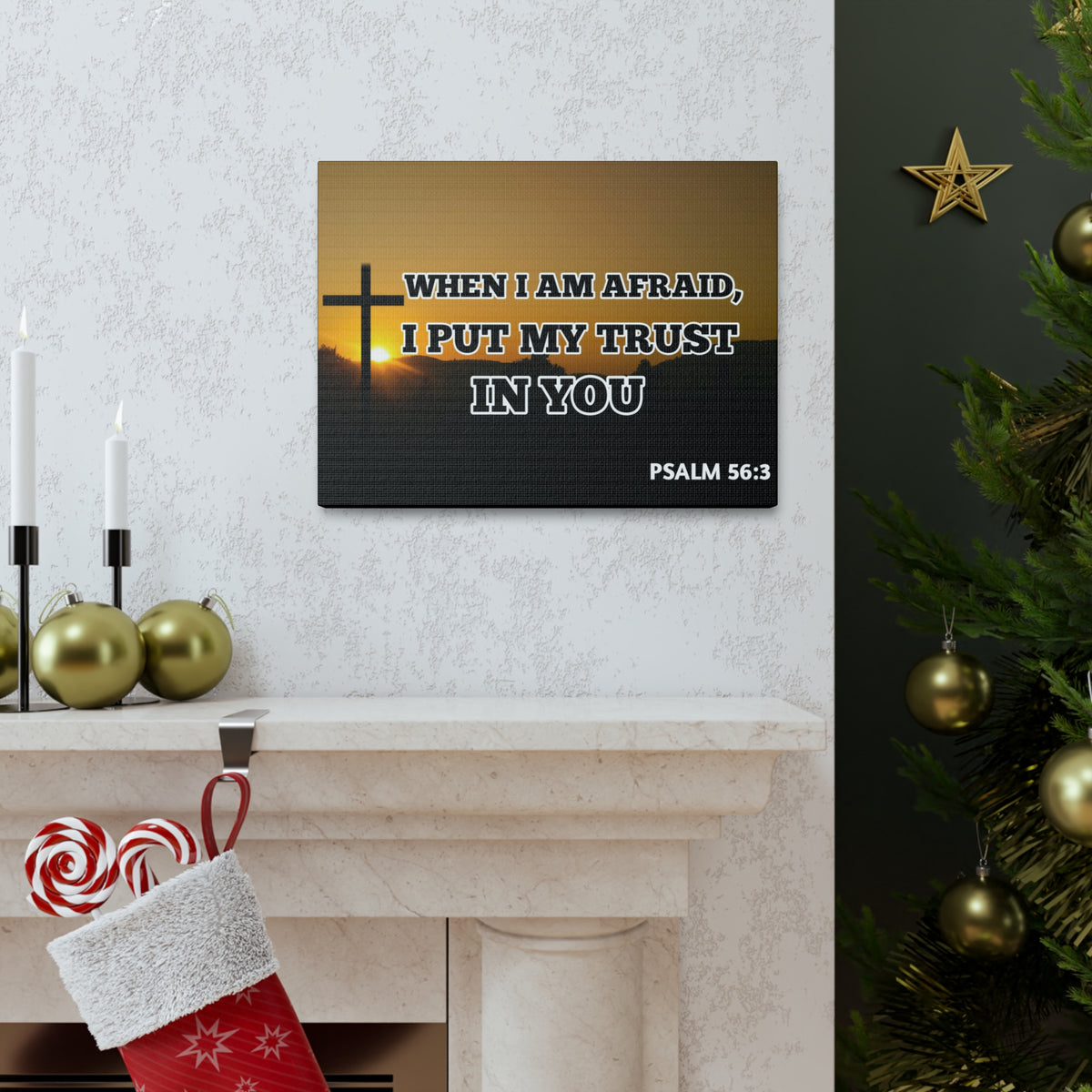 Scripture Walls My Trust In You Psalm 56:3 Bible Verse Canvas Christian Wall Art Ready to Hang-Express Your Love Gifts