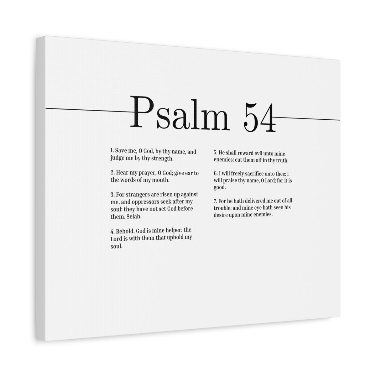 Scripture Canvas Save Me, O God Psalm 54 Christian Wall Art Bible Verse Print Ready to Hang-Express Your Love Gifts