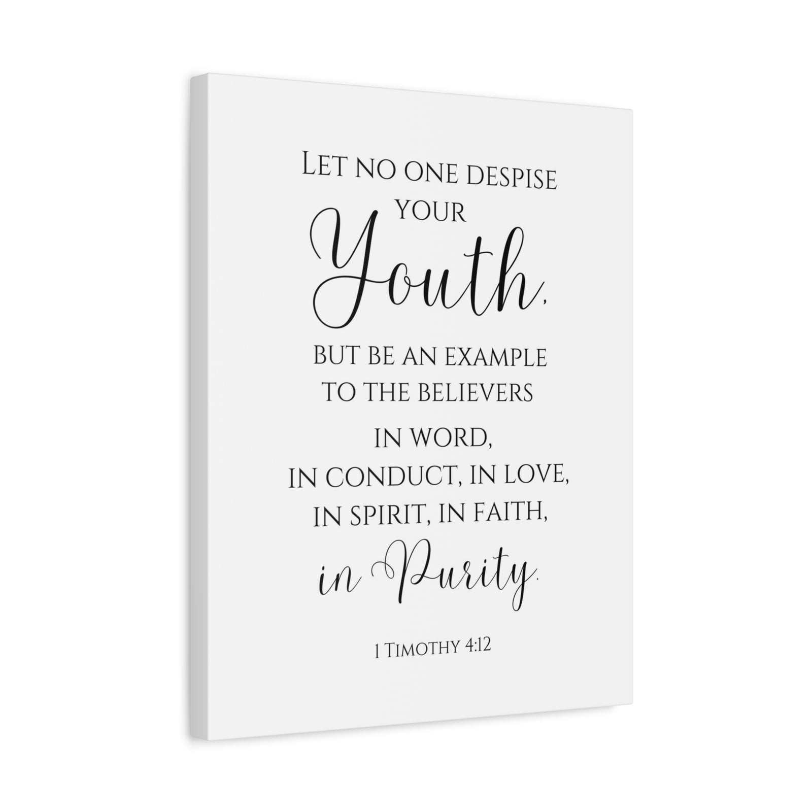 Scripture Walls 1 Timothy 4:12 Be An Example Bible Verse Canvas Christian Wall Art Ready to Hang Unframed-Express Your Love Gifts