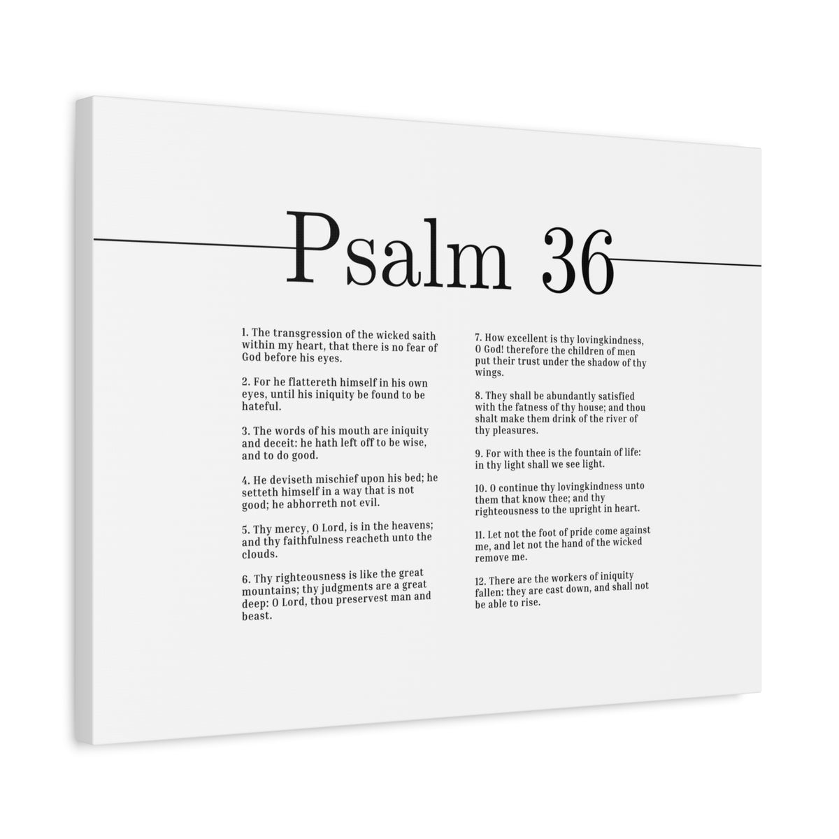 Scripture Canvas In Thy Light Shall We See Light Psalm 36 Christian Wall Art Bible Verse Print Ready to Hang-Express Your Love Gifts