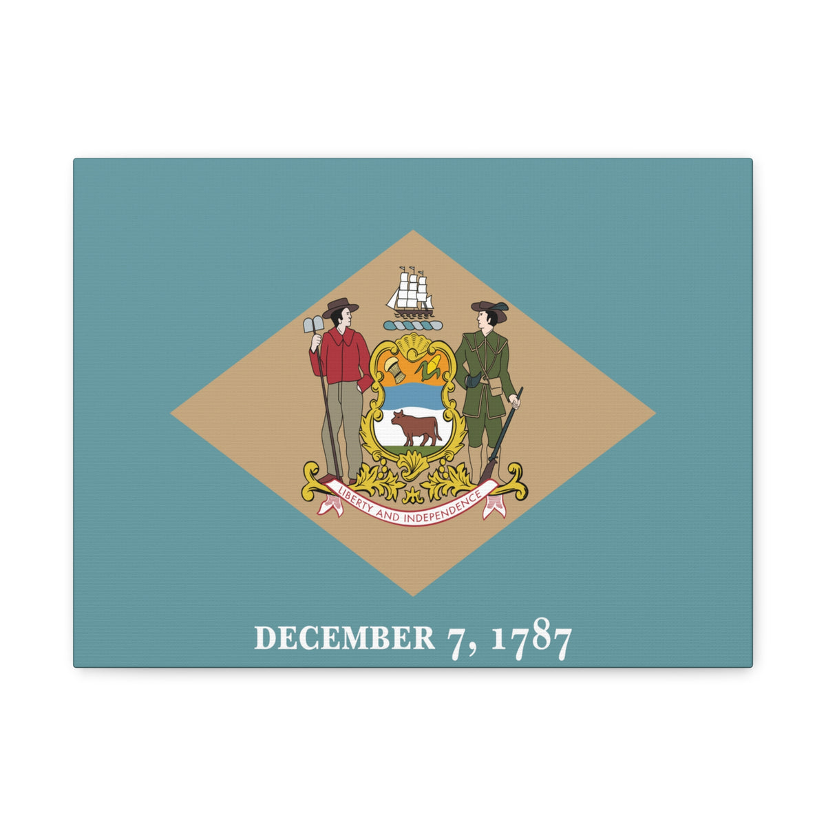 Delaware State Flag Canvas Vibrant Wall Art Unframed Home Decor-Express Your Love Gifts