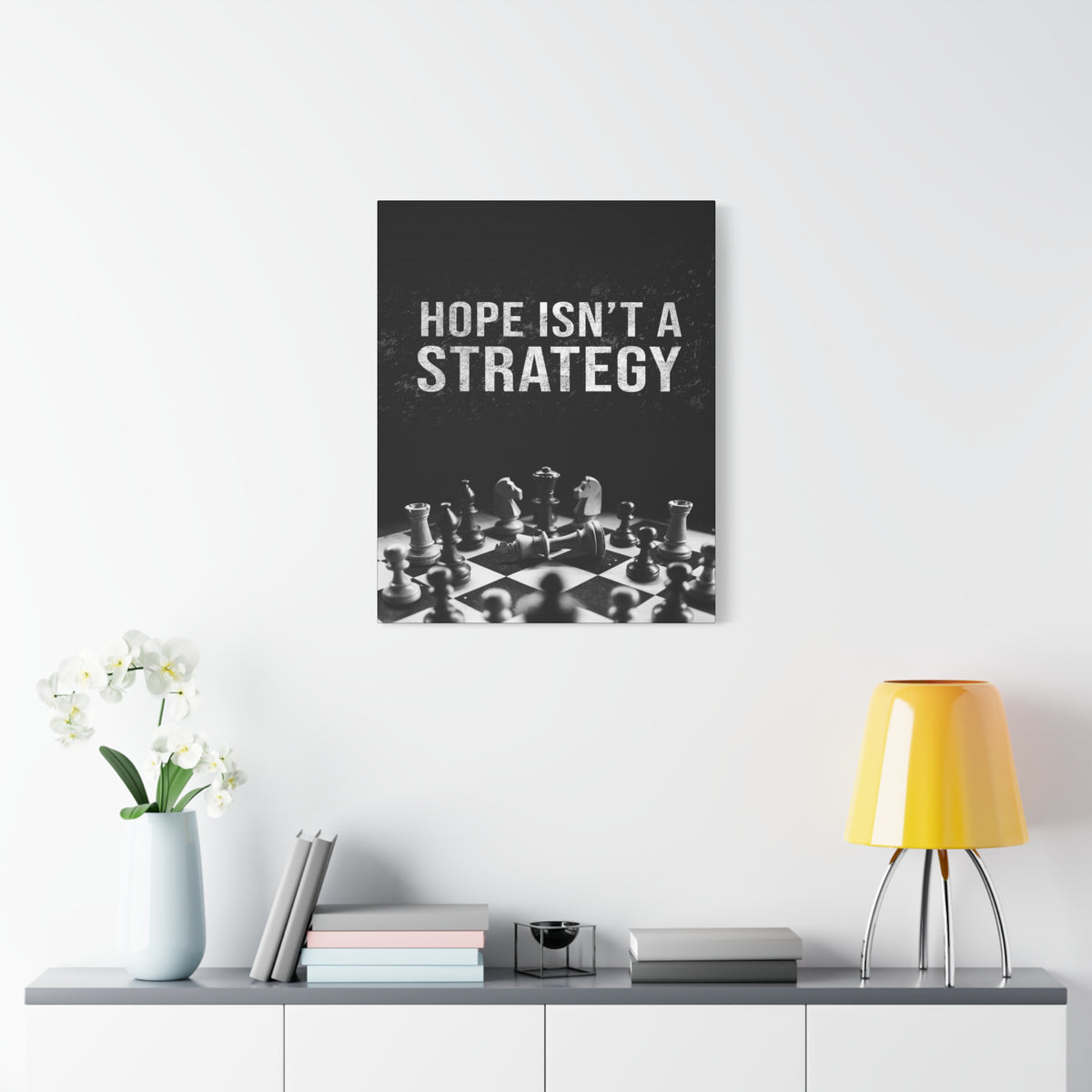 Hope Isn't A Strategy Wall Street Trading Quote-Money Motivation Wall Art-Express Your Love Gifts