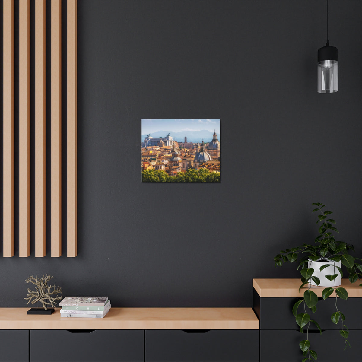 Rome Daytime Skyline Canvas Artwork High-Quality Breathtaking Stunning Cityscape for Home Decor Ready to Hang-Express Your Love Gifts