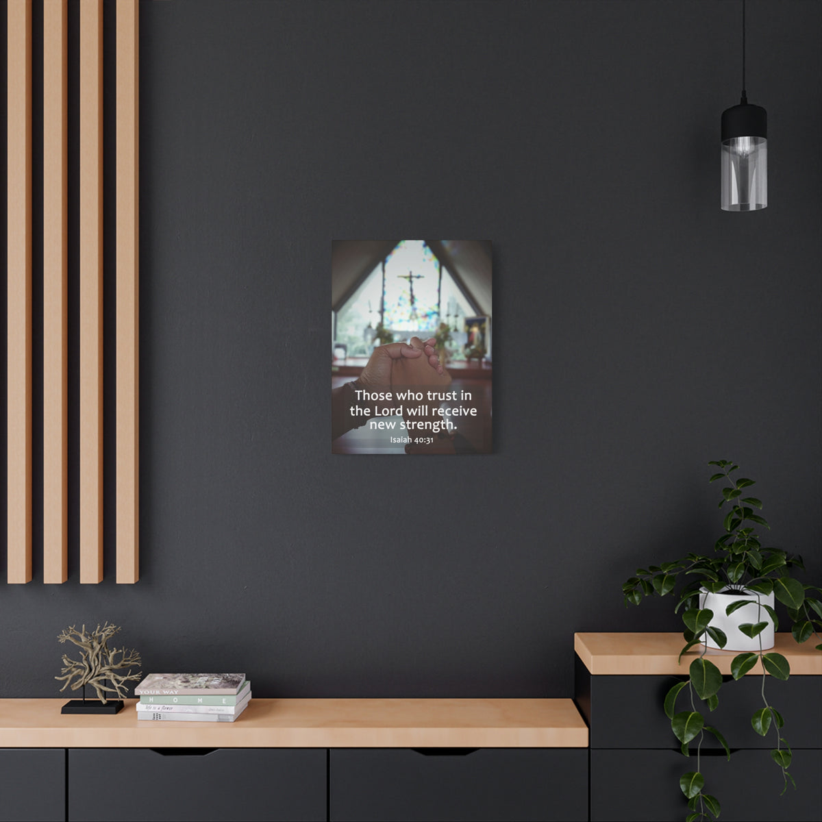 Scripture Walls Trust In The Lord Isaiah 40:31 Bible Verse Canvas Christian Wall Art Ready to Hang-Express Your Love Gifts