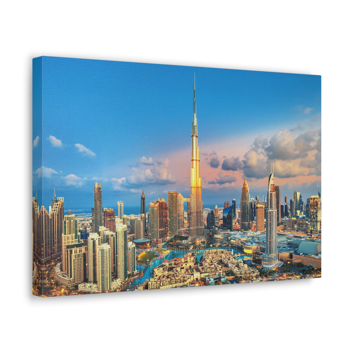 Dubai Daytime Skyline Canvas Artwork High-Quality Breathtaking Stunning Cityscape for Home Decor Ready to Hang-Express Your Love Gifts