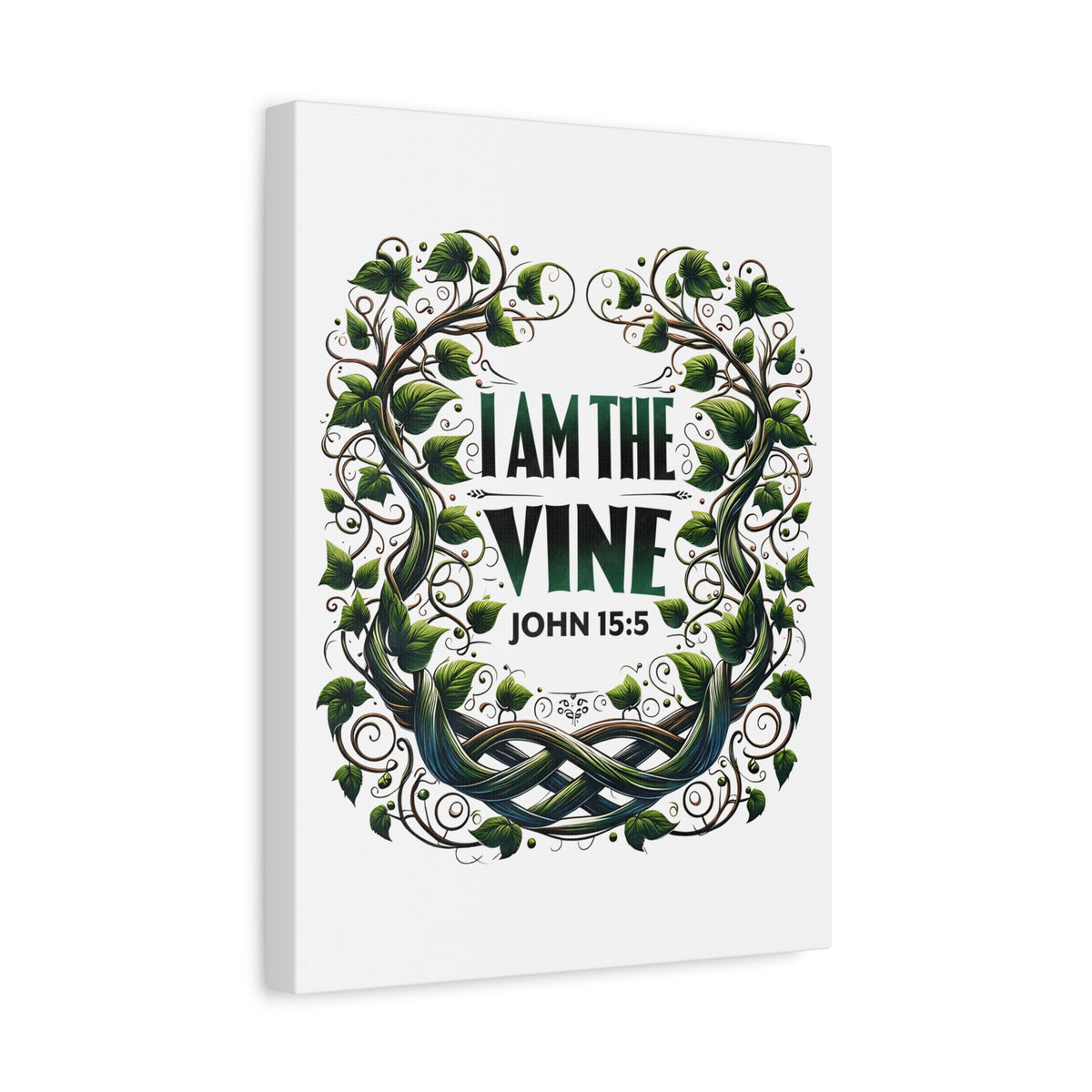 Scripture Walls John 15:5 I Am the Vine Bible Verse Canvas Christian Wall Art Ready to Hang Unframed-Express Your Love Gifts