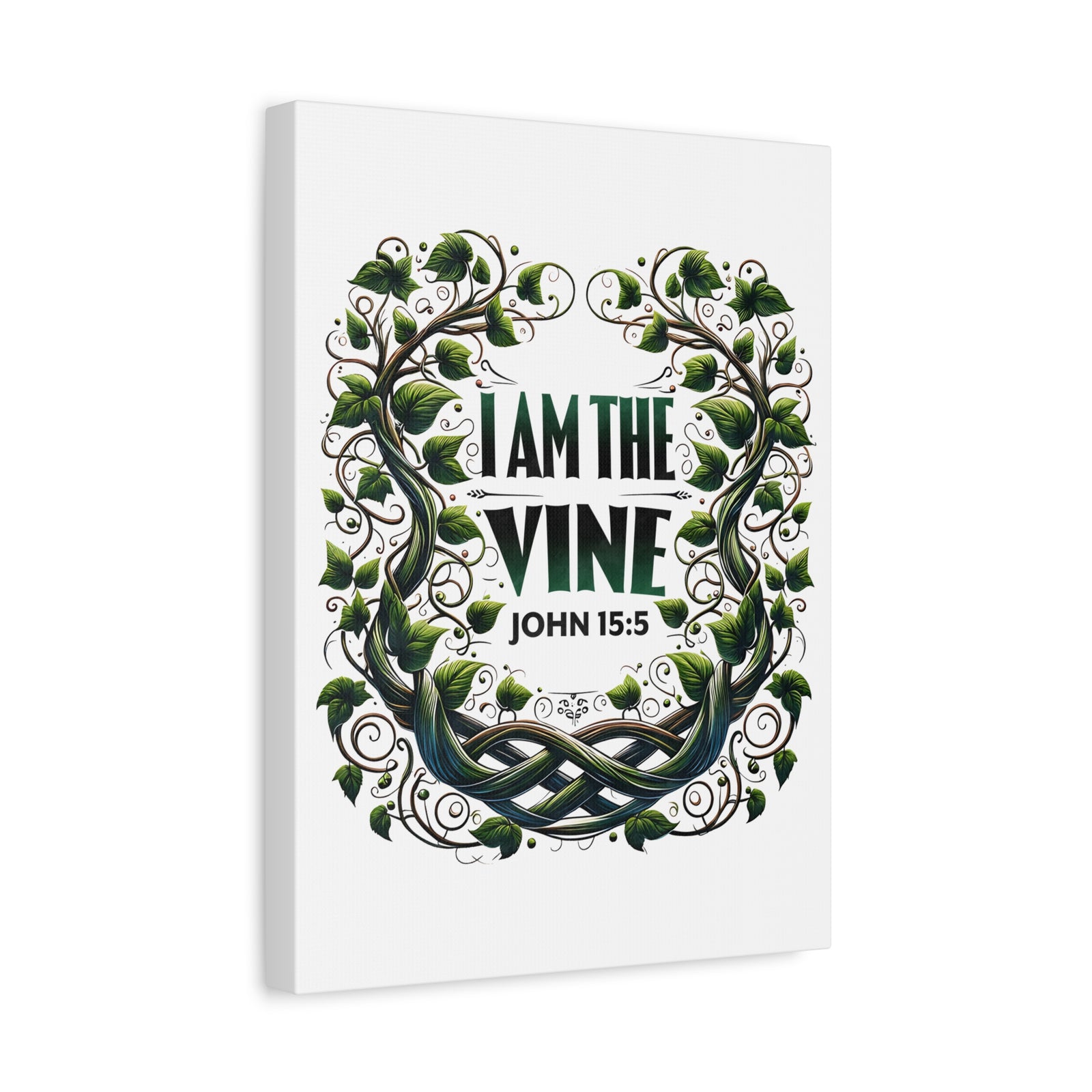 Scripture Walls John 15:5 I Am the Vine Bible Verse Canvas Christian Wall Art Ready to Hang Unframed-Express Your Love Gifts