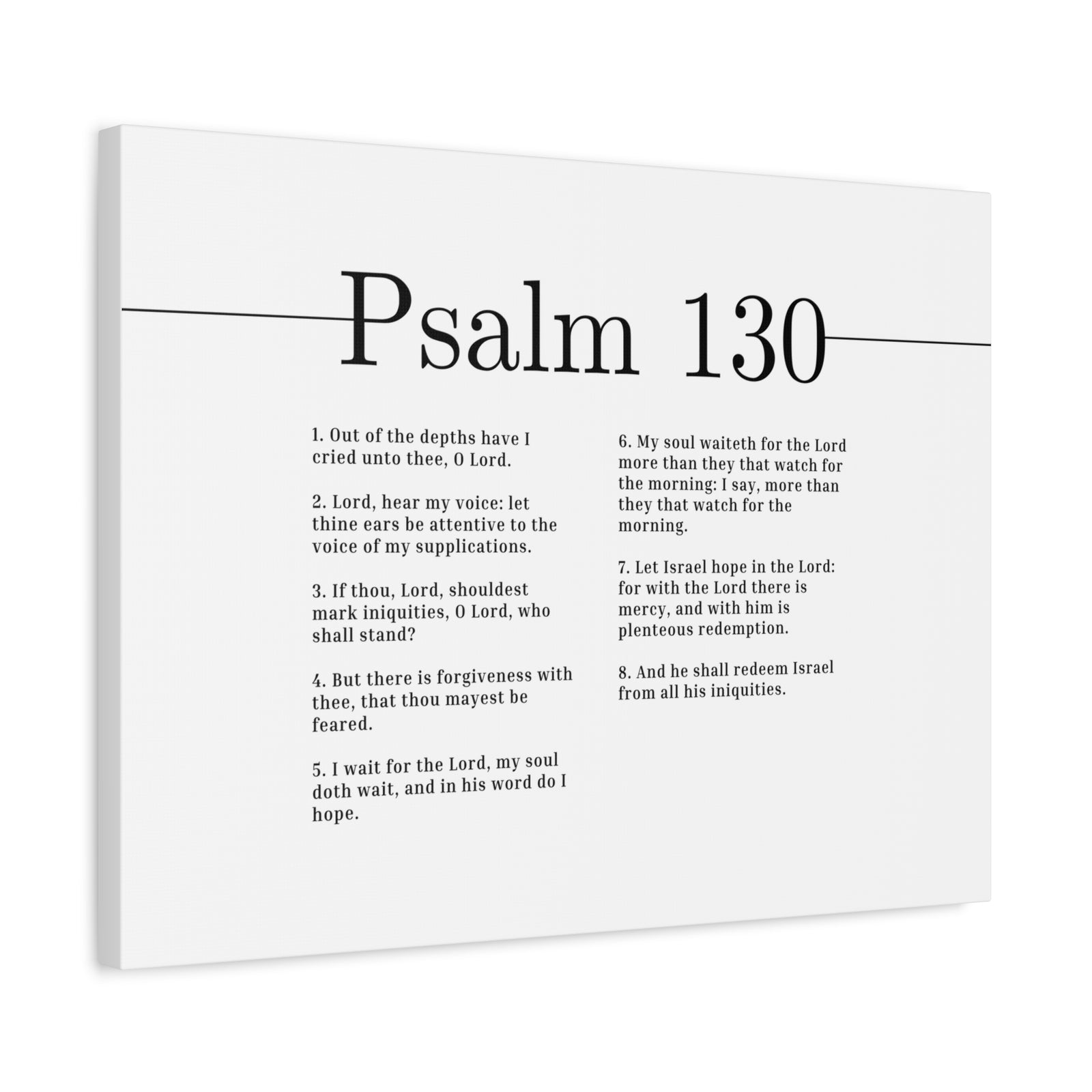 Scripture Canvas There Is Forgiveness Psalm 130 Christian Wall Art Bible Verse Print Ready to Hang-Express Your Love Gifts