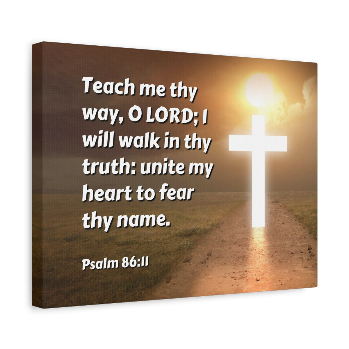 Scripture Canvas Unite My Heart Psalm 86:11 Christian Wall Art Bible Verse Print Ready to Hang-Express Your Love Gifts