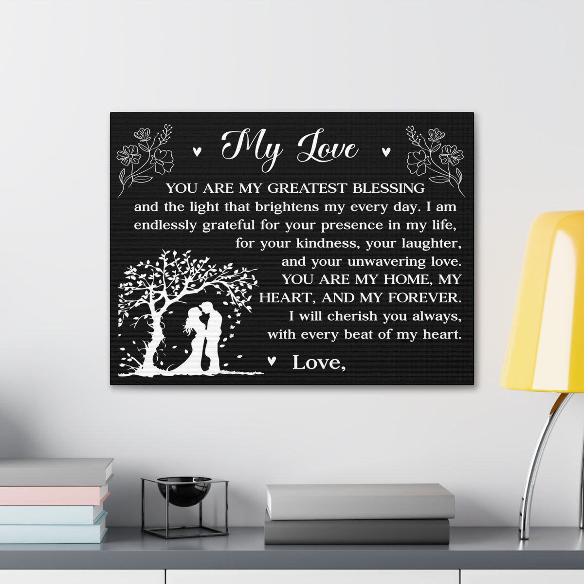 Personalized You Are My Greatest Blessing Romantic Inspirational Print Ready to Hang Artwork Unframed-Express Your Love Gifts