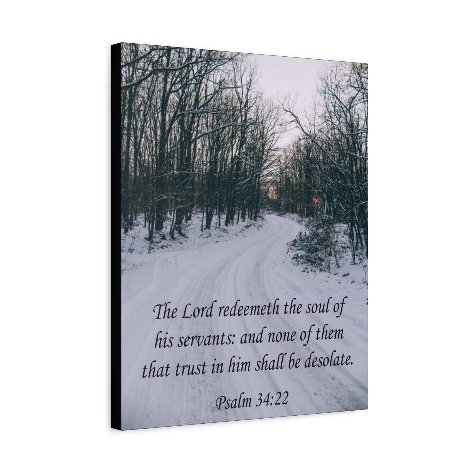 Bible Verse Canvas The Lord Redeemeth The Soul Psalm 34:22 Christian Home Décor Wall Art Scripture Ready to Hang Faith Print-Express Your Love Gifts
