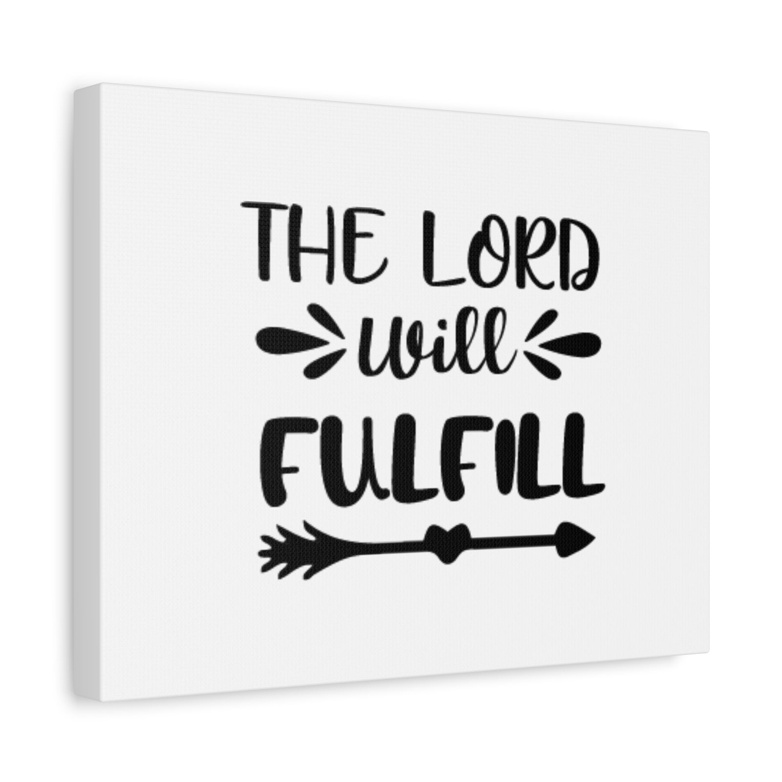 Scripture Canvas The Lord Will Fulfill Psalm 138:8 Christian Wall Art Bible Verse Print Ready to Hang-Express Your Love Gifts