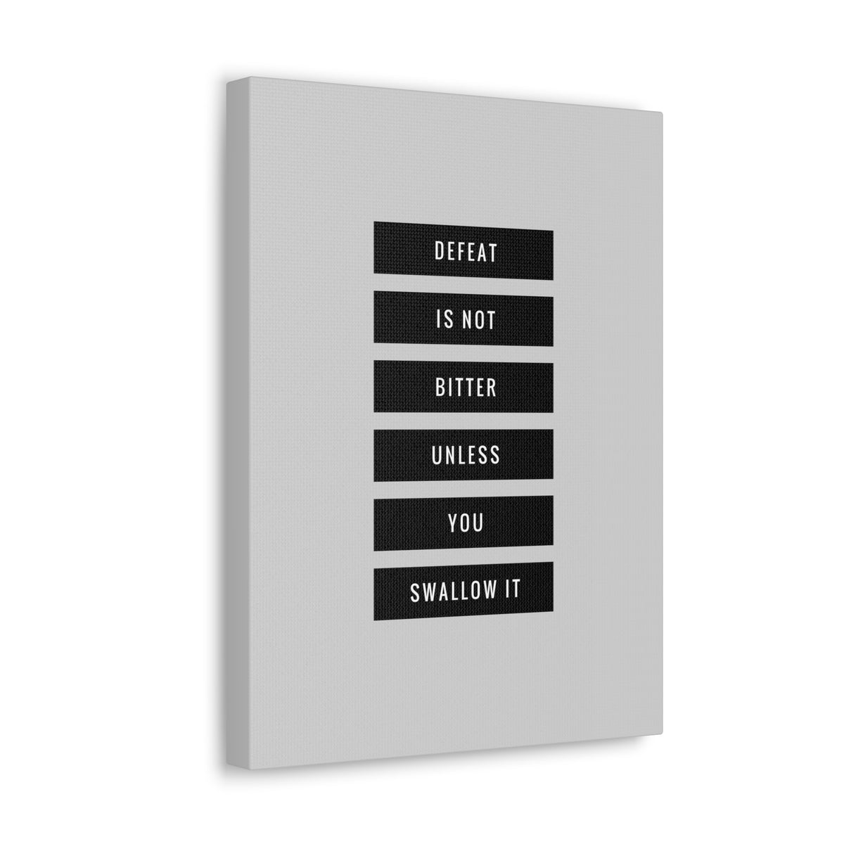 Inspirational Wall Art Defeat Is Not Bitter Motivation Wall Decor for Home Office Gym Inspiring Success Quote Print Ready to Hang-Express Your Love Gifts