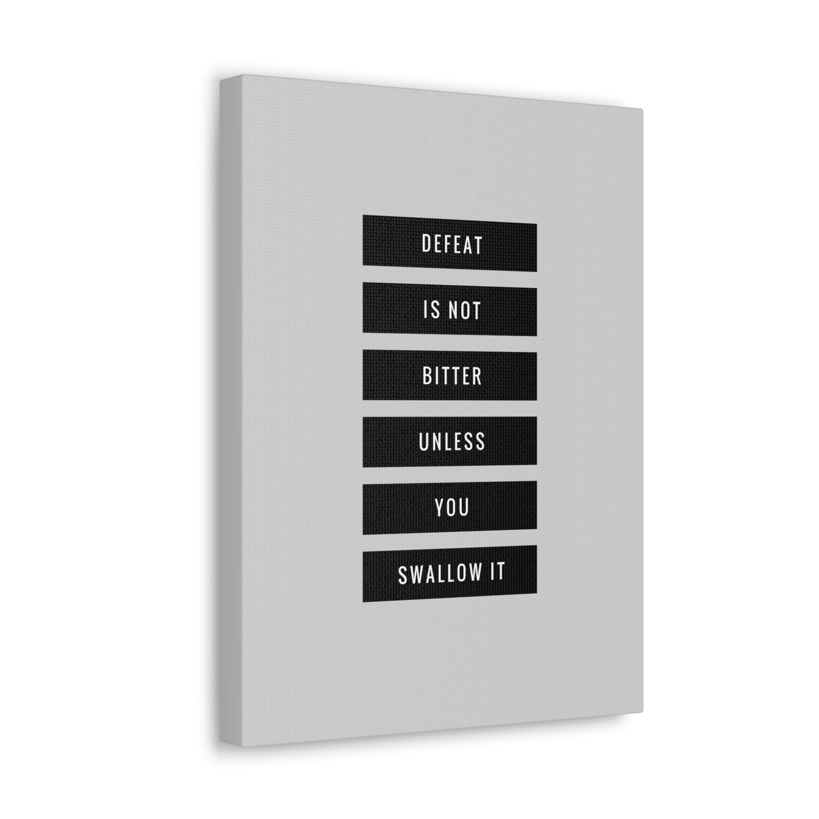 Inspirational Wall Art Defeat Is Not Bitter Motivation Wall Decor for Home Office Gym Inspiring Success Quote Print Ready to Hang-Express Your Love Gifts
