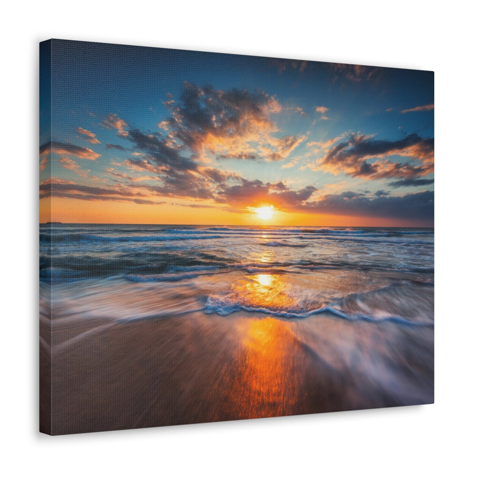 Sunrise Over The Sea Ocean Canvas Wall Art for Home Decor Ready-to-Hang-Express Your Love Gifts