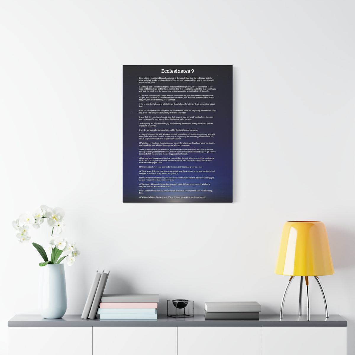 Scripture Walls Everything Is In God's Hands Ecclesiastes 9 Bible Verse Canvas Christian Wall Art Ready to Hang-Express Your Love Gifts