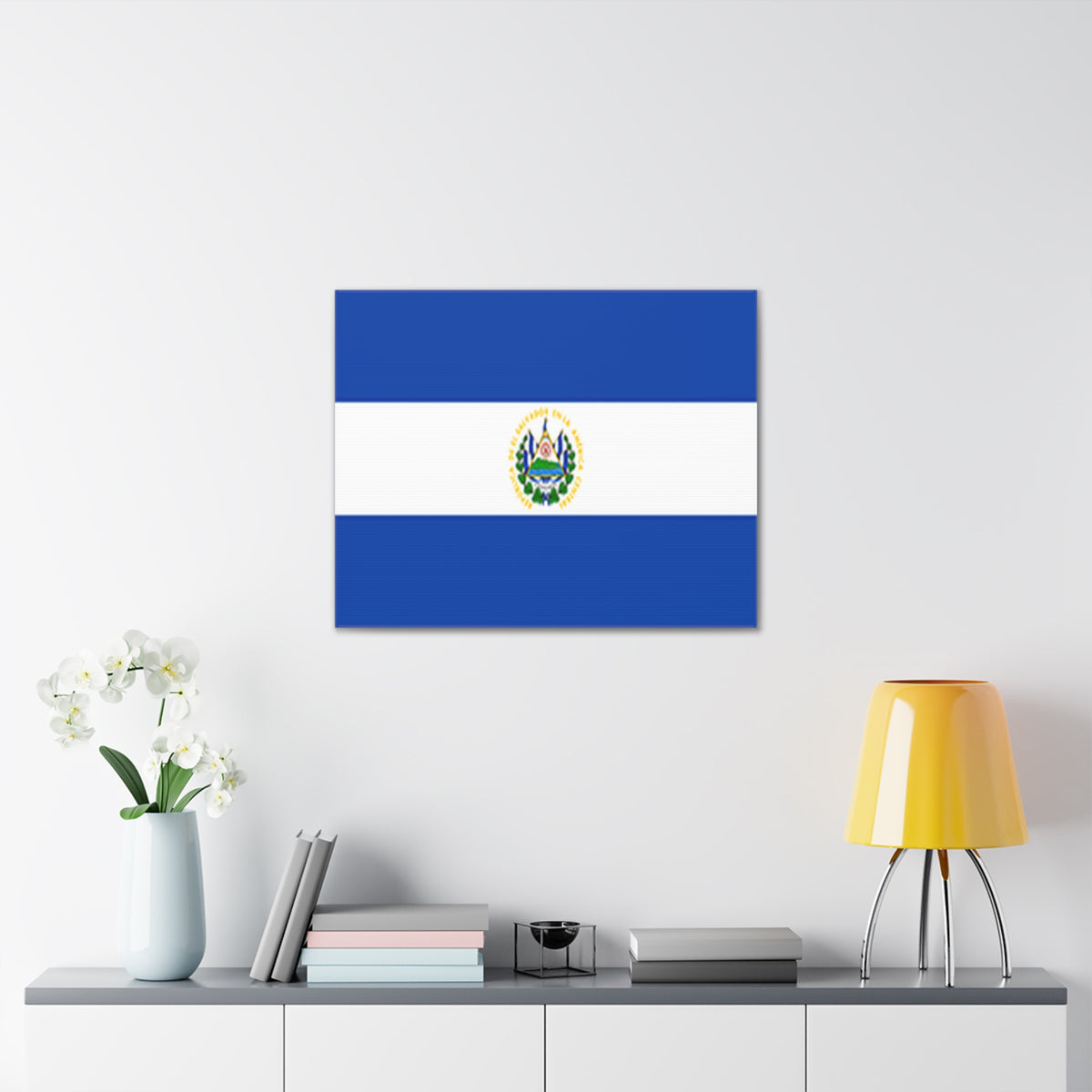 El Salvador Country Flag Canvas Vibrant Wall Art Unframed Home Decor-Express Your Love Gifts