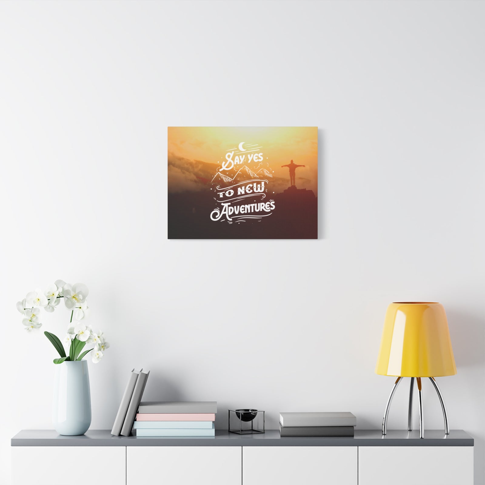 Inspirational Quote Canvas New Adventures Wall Art Motivational Motto Inspiring Prints Artwork Decor Ready to Hang-Express Your Love Gifts