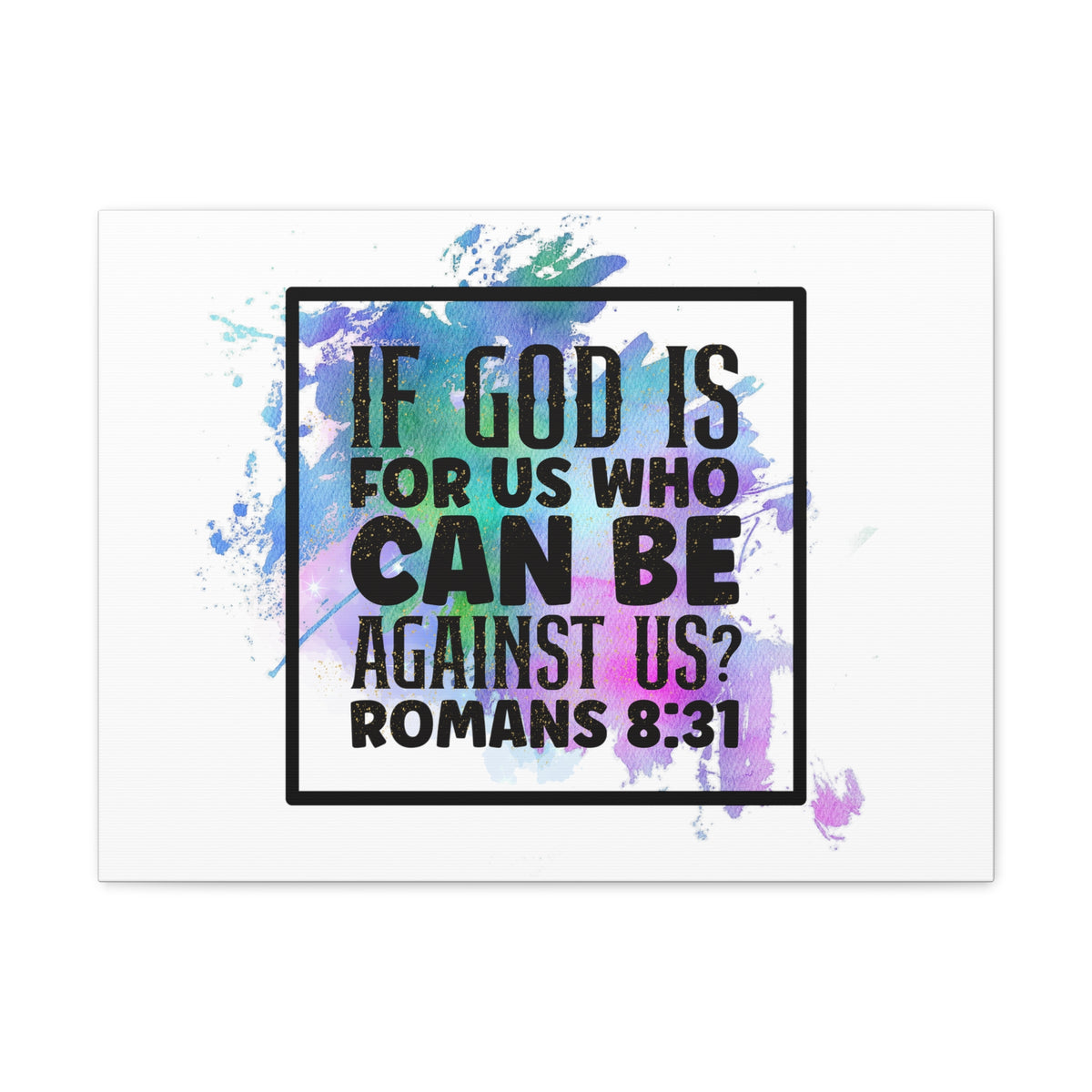 Scripture Walls Romans 8:31 Who Can Be Against Us Bible Verse Canvas Christian Wall Art Ready to Hang Unframed-Express Your Love Gifts
