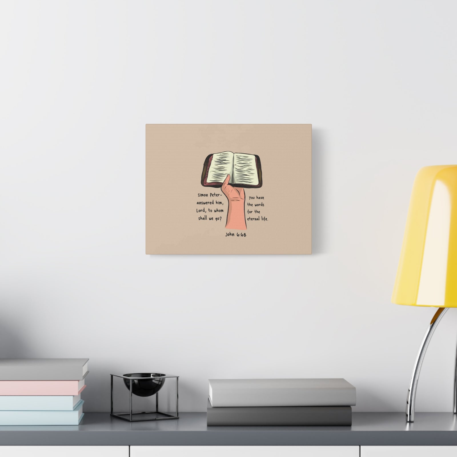 Scripture Walls Lord To Whom Shall We Go John 6:68 Bible Verse Canvas Christian Wall Art Ready To Hang