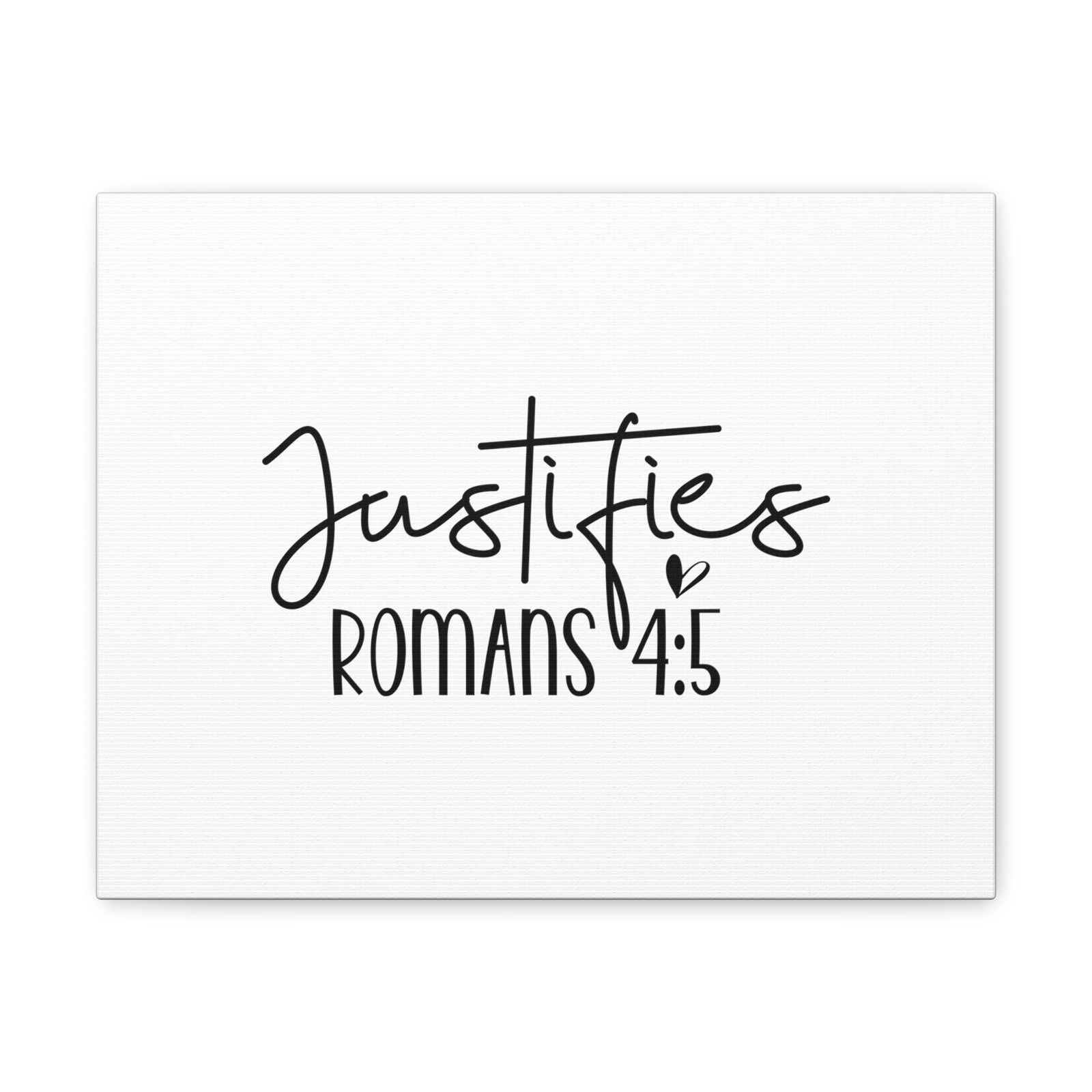 Romans 4:5 Romans 4:5 Justifies Bible Verse Canvas Christian Wall Art Ready to Hang Unframed-Express Your Love Gifts