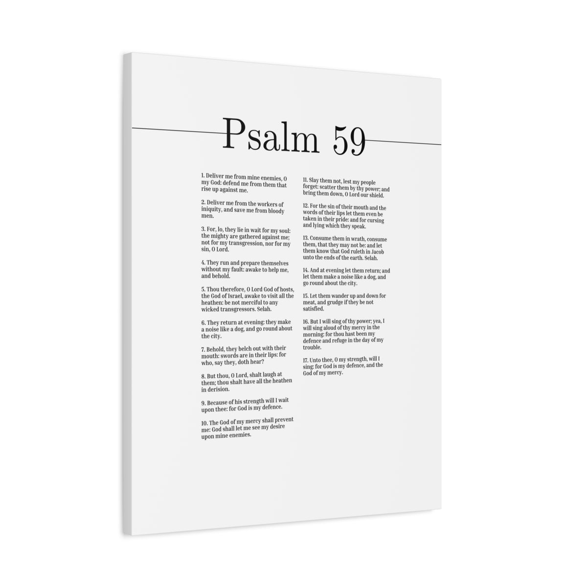 Scripture Canvas O Lord Our Shield Psalm 59 Christian Wall Art Bible Verse Print Ready to Hang-Express Your Love Gifts