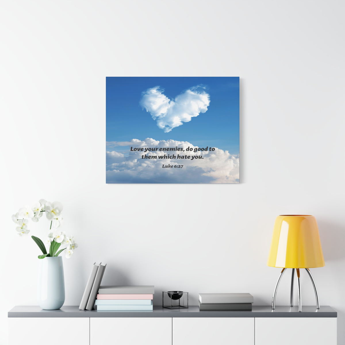 Scripture Walls Love Your Enemies Luke 6:27 Bible Verse Canvas Christian Wall Art Ready to Hang-Express Your Love Gifts