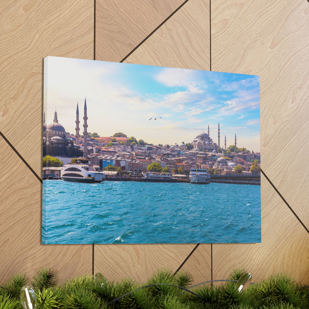 Istanbul Daytime Skyline Canvas Artwork High-Quality Breathtaking Stunning Cityscape for Home Decor Ready to Hang-Express Your Love Gifts