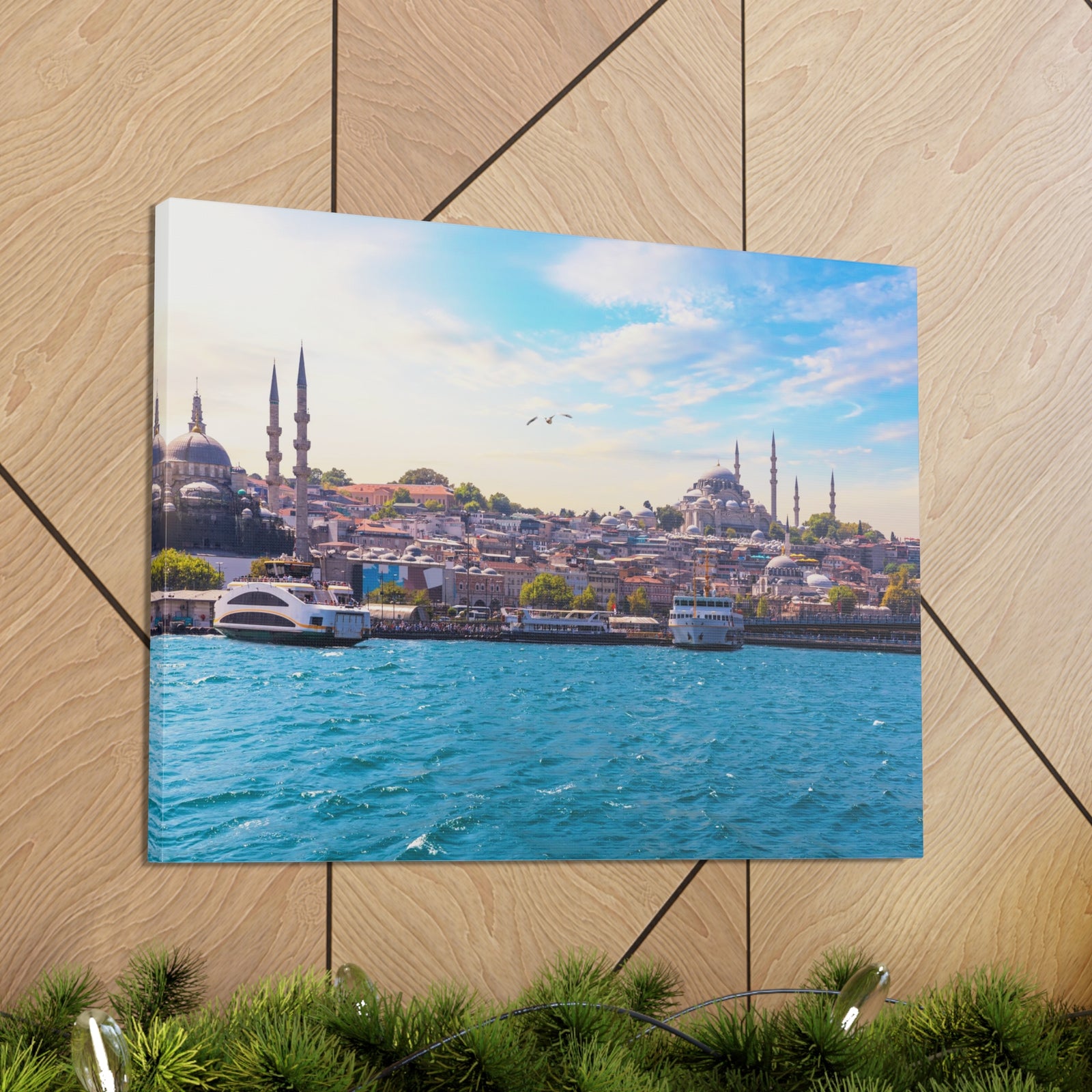 Istanbul Daytime Skyline Canvas Artwork High-Quality Breathtaking Stunning Cityscape for Home Decor Ready to Hang-Express Your Love Gifts