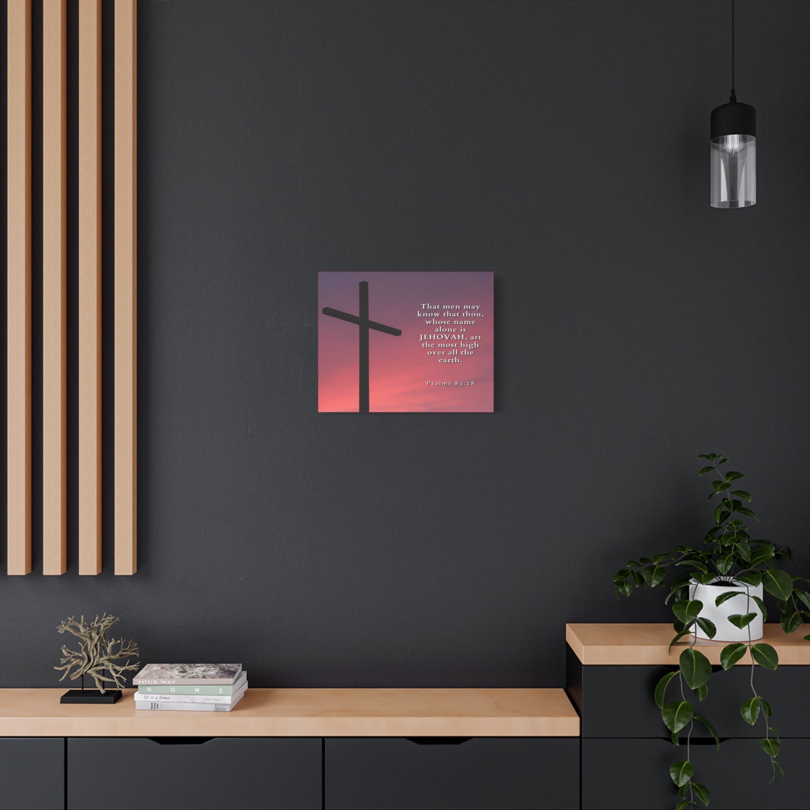 Scripture Canvas Most High Psalms 83:18 Christian Wall Art Bible Verse Print Ready to Hang-Express Your Love Gifts