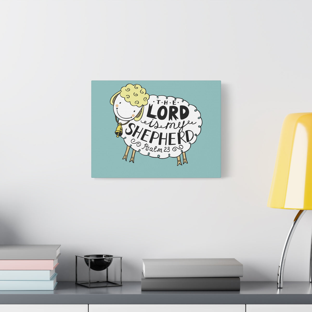 Scripture Canvas The Lord Is My Shepherd Psalm 23 Christian Wall Art Bible Verse Print Ready To Hang-Express Your Love Gifts