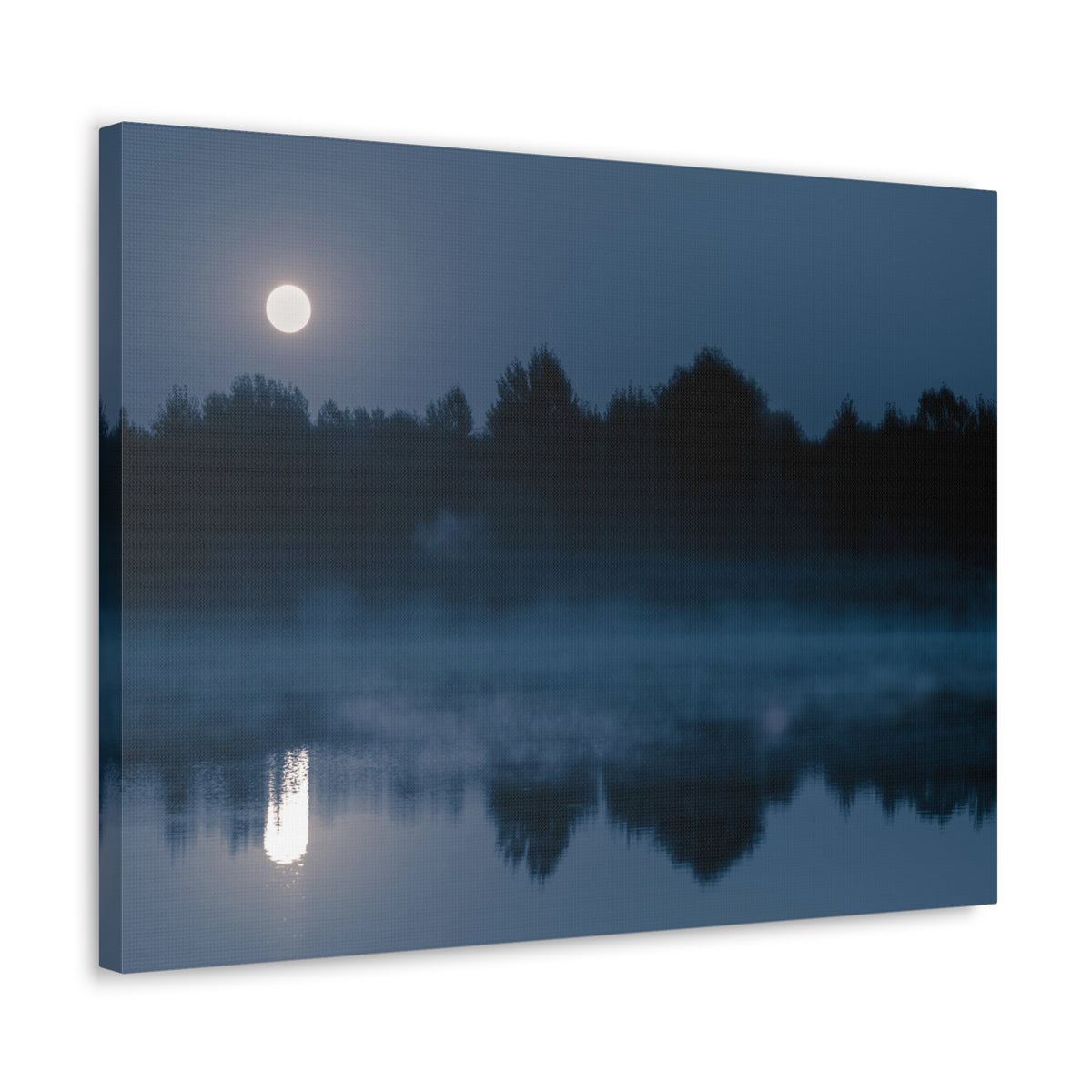 Misty Mountain Reflections Nature Wilderness Photography Canvas Wall Art for Home Decor Ready-to-Hang-Express Your Love Gifts