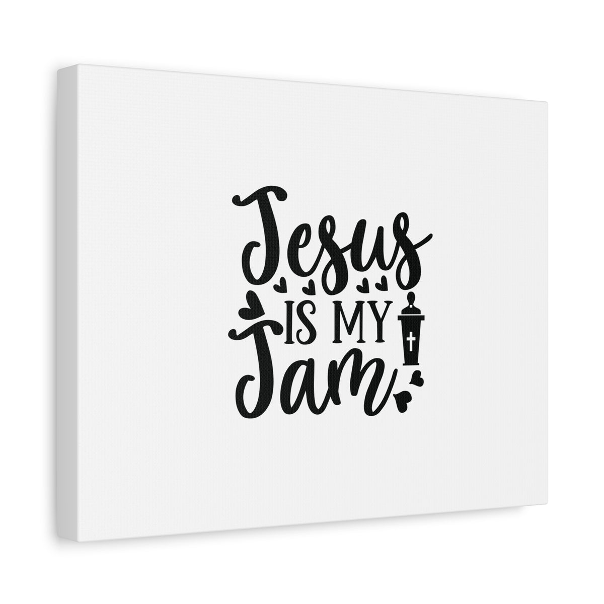 Scripture Canvas Jesus Is My Jam Psalm 23:4 Christian Wall Art Bible Verse Print Ready to Hang-Express Your Love Gifts