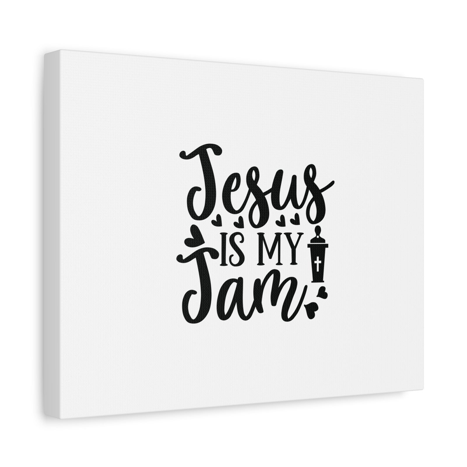 Scripture Canvas Jesus Is My Jam Psalm 23:4 Christian Wall Art Bible Verse Print Ready to Hang-Express Your Love Gifts