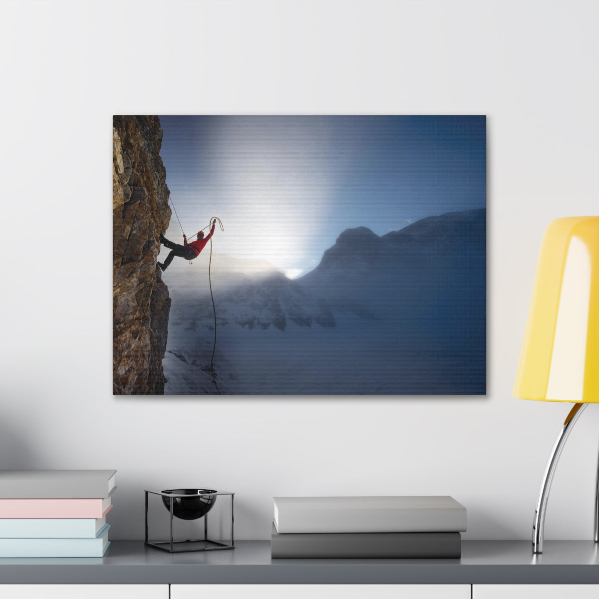 Mountain Rock Climbing Nature Wilderness Photography Canvas Wall Art for Home Decor Ready-to-Hang-Express Your Love Gifts
