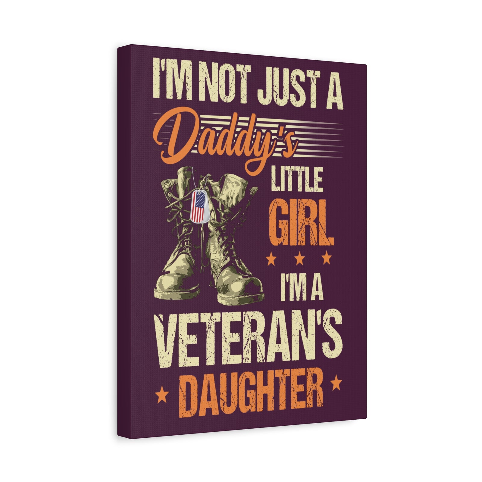 Veteran's Daughter Canvas Art - Proud Military Family Decor-Express Your Love Gifts