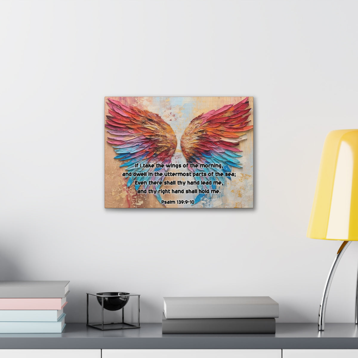 Scripture Walls Wings of the Morning Psalm 139:9-10 Christian Wall Art Print Ready to Hang Unframed-Express Your Love Gifts
