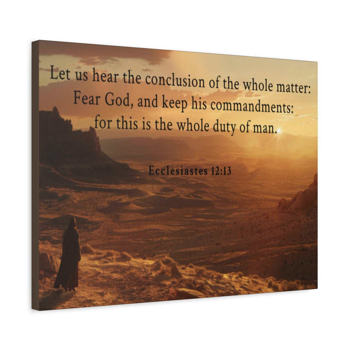 Scripture Walls Ecclesiastes 12:13 Bible Verse Canvas Christian Wall Art Ready to Hang Unframed-Express Your Love Gifts