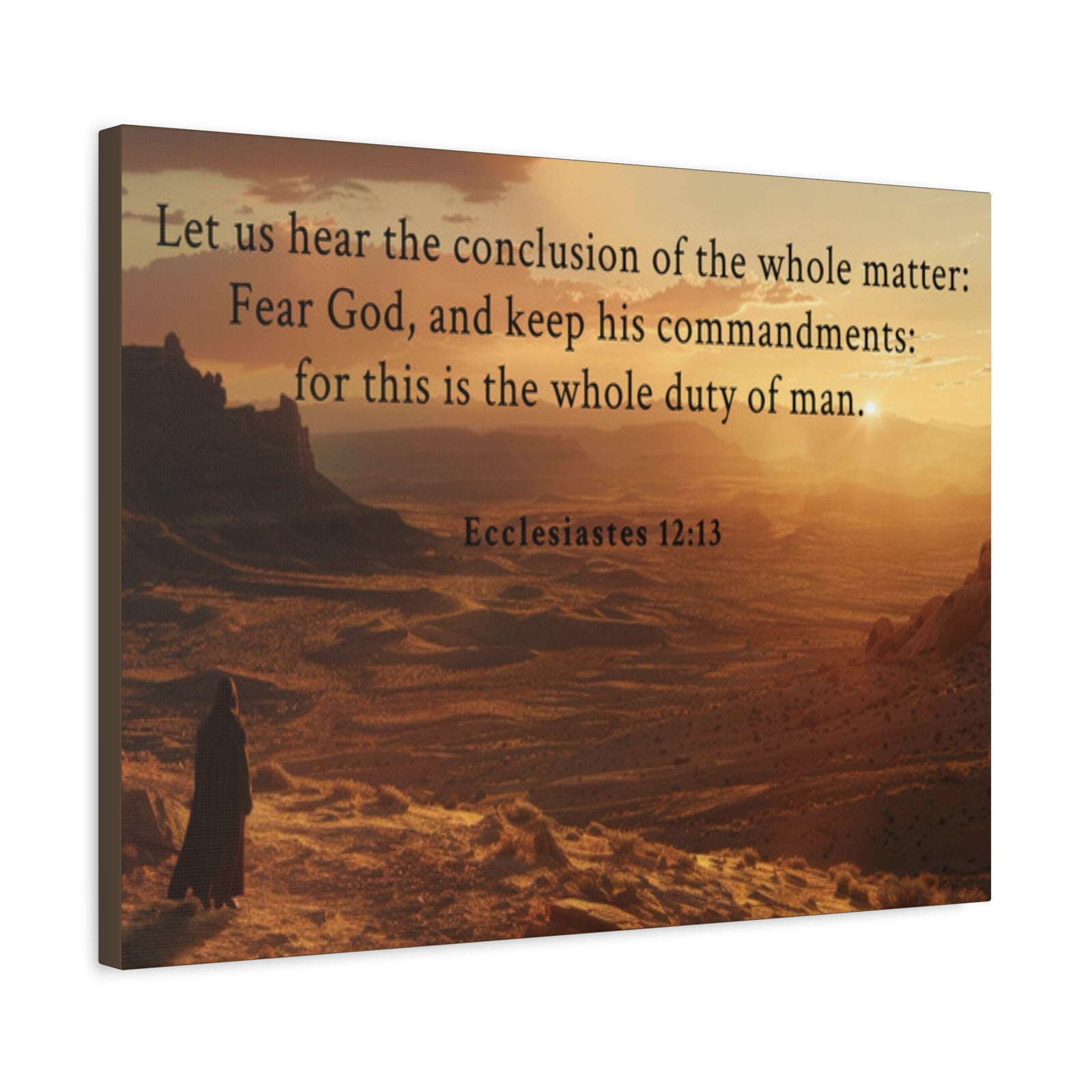 Scripture Walls Ecclesiastes 12:13 Bible Verse Canvas Christian Wall Art Ready to Hang Unframed-Express Your Love Gifts