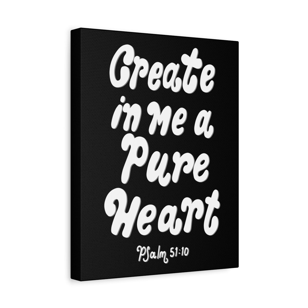 Scripture Walls Create In Me Psalm 51:10 Bible Verse Canvas Christian Wall Art Ready to Hang-Express Your Love Gifts