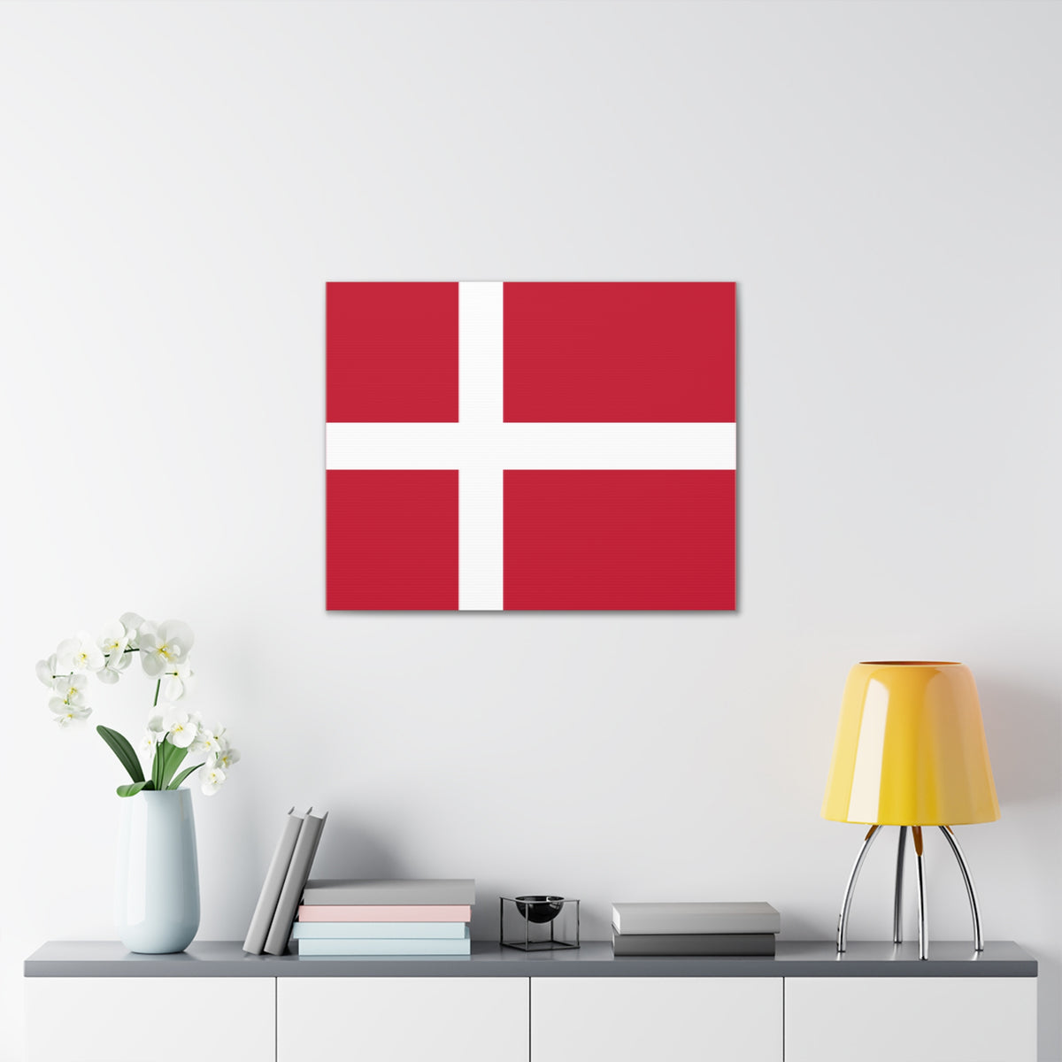 Denmark Country Flag Canvas Vibrant Wall Art Unframed Home Decor-Express Your Love Gifts