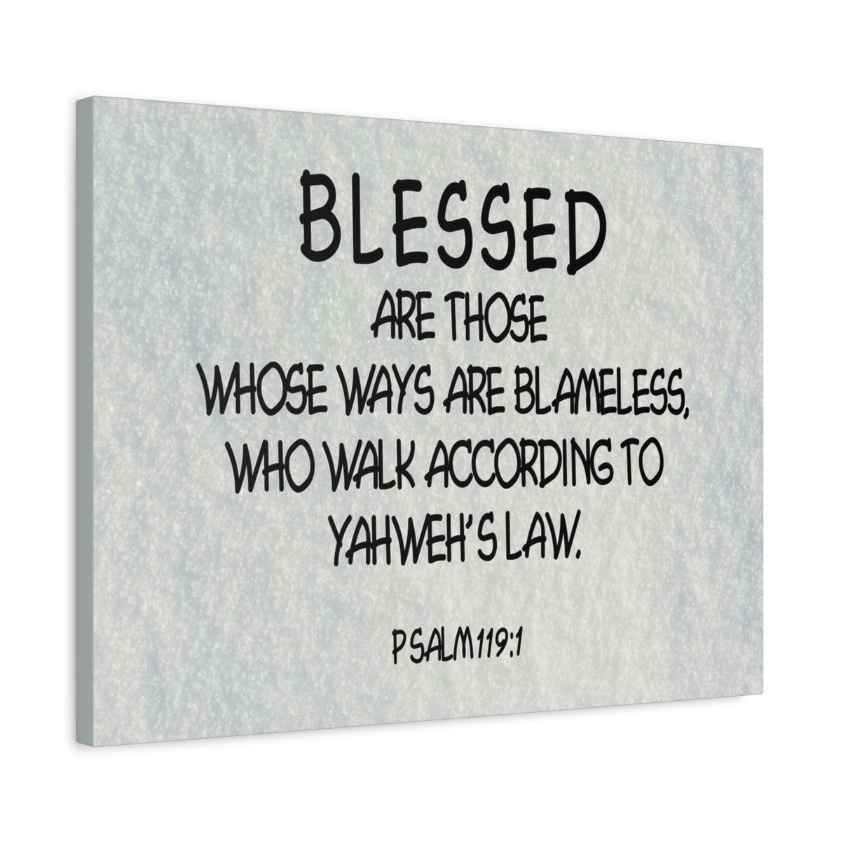 Bible Verse Canvas Yahweh's Law Psalm 119:1 Scripture Wall Art Christian Home Decor-Express Your Love Gifts