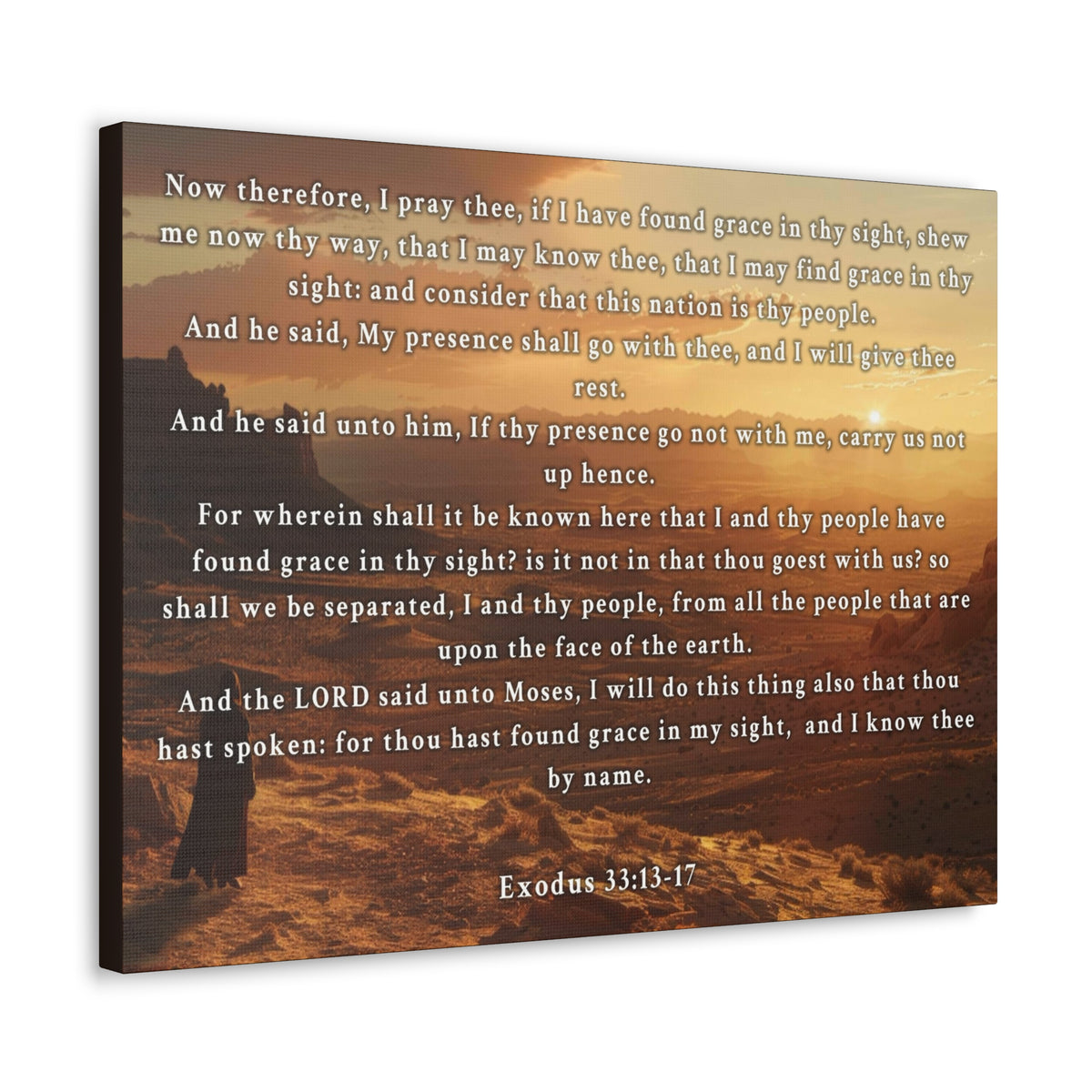 Scripture Walls Exodus 33:13-17 KJV Bible Verse Canvas Christian Wall Art Ready to Hang Unframed-Express Your Love Gifts